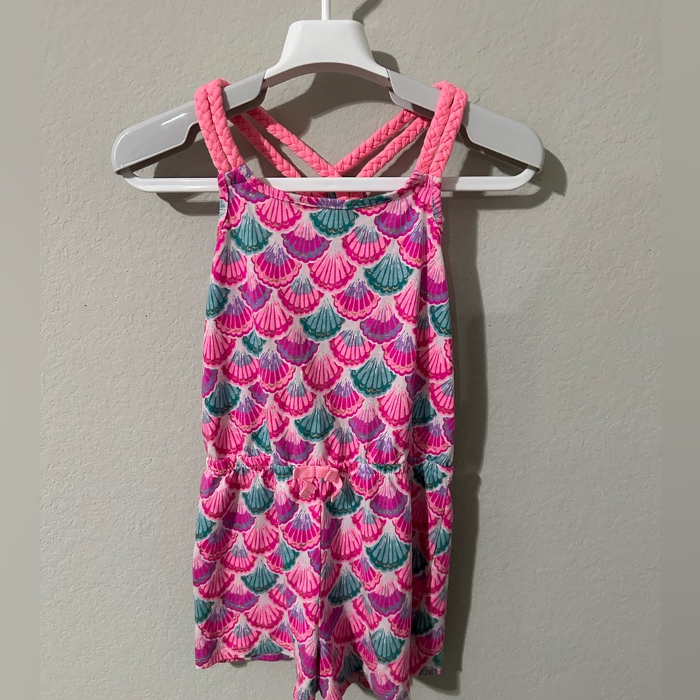 Tommy Bahama Pink and Green Kids Romper